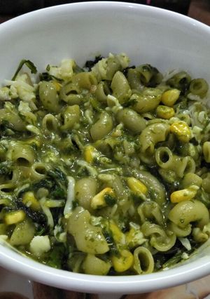 A picture of Pasta in Spinach Bechamel Sauce.