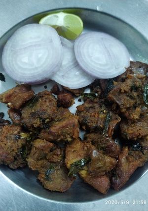 A picture of Mutton Pepper fry.