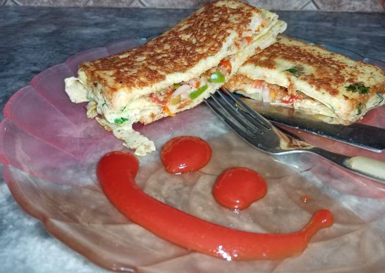 Steps to Prepare Award-winning Stuffed pizza egg sandwich | This is Recipe So Appetizing You Must Undertake Now !!