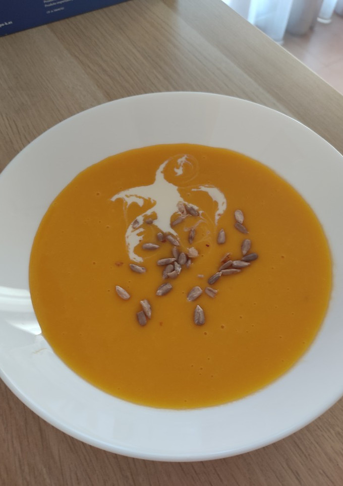 Una foto de Crema de calabaza