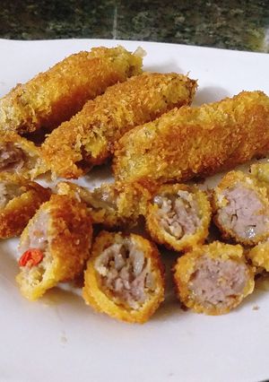 Hình của món Nem chua rán.