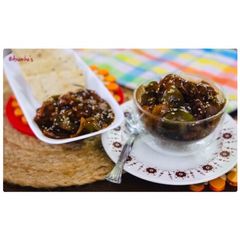 A picture of Lunch: Chilli Chicken Gravy with Phulka.