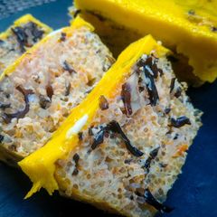 A picture of Vietnamese Vegetarian Egg Meatloaf.