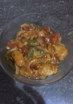 A picture of Chicken Manchorian.