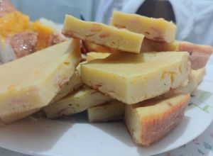 Una foto de Fainá de Queso y fiambre. O de la salvación!!!