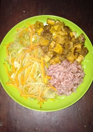 Foto resep Ati tahu lada hitam (diet tanpa minyak)