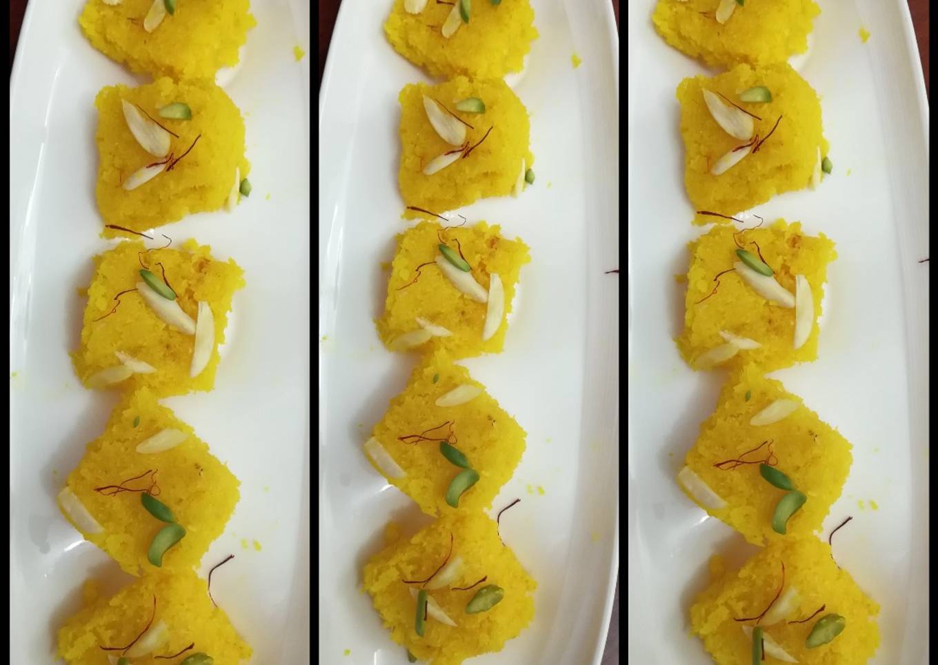 Saffron Coconut 🥥 burfi