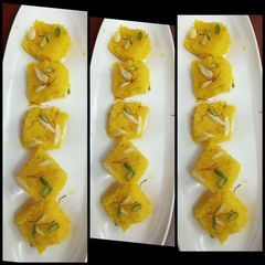 Saffron Coconut 🥥 burfi A picture of Saffron Coconut 🥥 burfi.