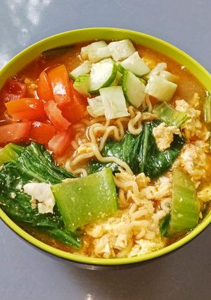 Foto resep Mie Tek Tek Kuah Instan
