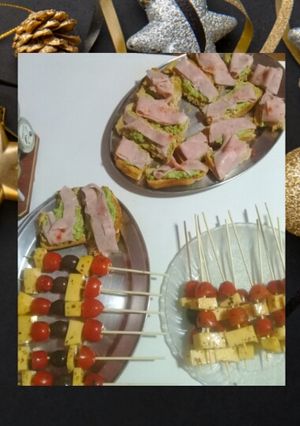 Una foto de Bruschettas y brochettes❣