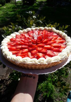 Una foto de Tarta de frutillas 🍓