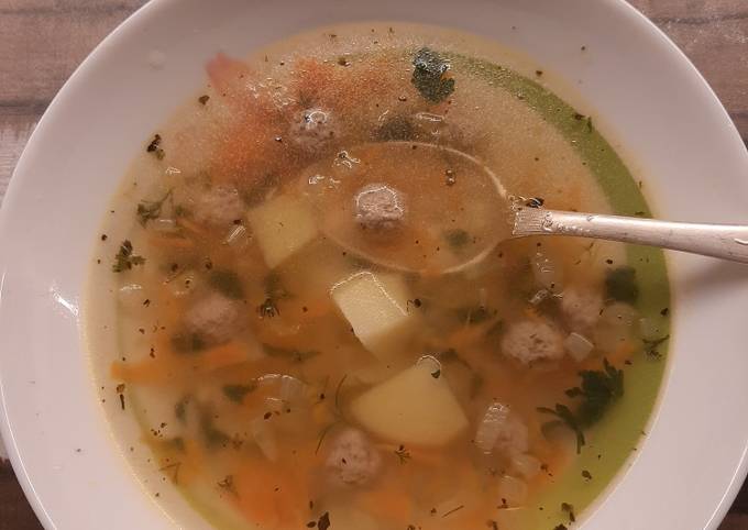 Суп с фрикадельками и рисом — пошаговый рецепт | zenin-vladimir.ru