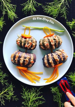 Hình của món Cà tím lồng đèn.