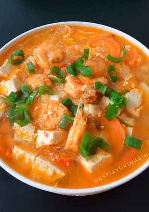 Foto resep Sop Udang Tahu Pedas