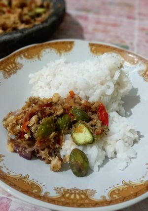 Foto resep Sambal Pete Teri Tempe