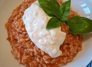 Foto di Risotto pomodoro e burrata