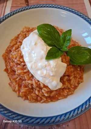 Foto di Risotto pomodoro e burrata