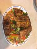 Asian Honey Soy Salmon w Steamed Vegetables