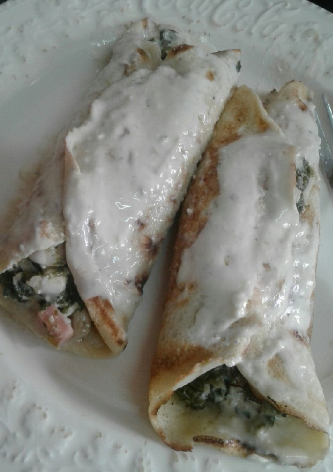 Una foto de Canelones con espinaca y pollo!