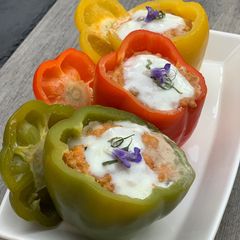 A picture of Hor Mok Chicken (Thai curry custard) ห่อหมกไก่.