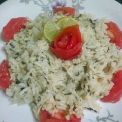 A picture of Methi lemon rice.