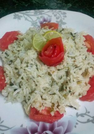 A picture of Methi lemon rice.
