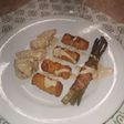 Nyúlcomb fehérboros-tejszínes mártásban baconos spárgával