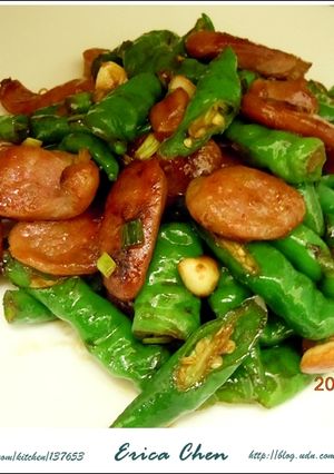 台式香腸爆炒糯米椒 的食譜成品照片