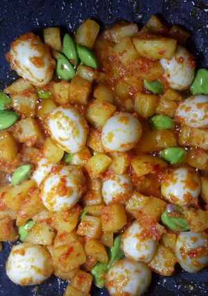 Foto resep Sambel Goreng Kentang Pete Telur Puyuh