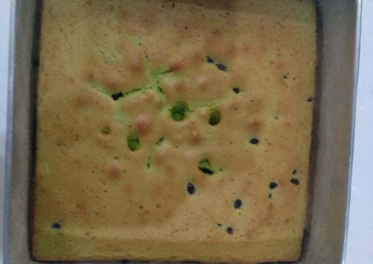 Anti Ribet, Memasak Bolu pandan choco chips panggang bunda pasti bisa