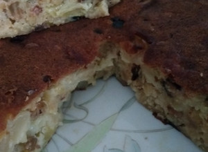 Фото Пирог из кутьи с яблоками.