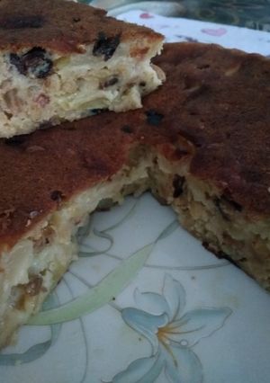 Фото Пирог из кутьи с яблоками.