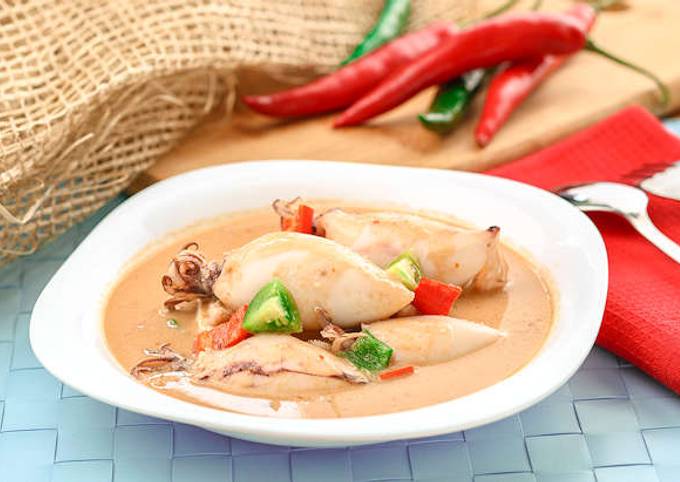 Resep Cumi Telur Kuah Pedas