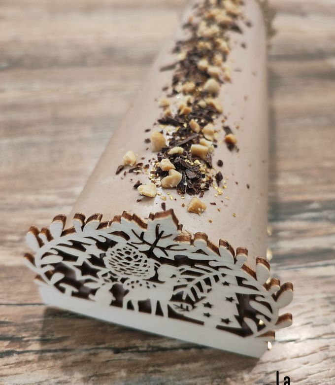 Une photo de Bûche peanut cookie