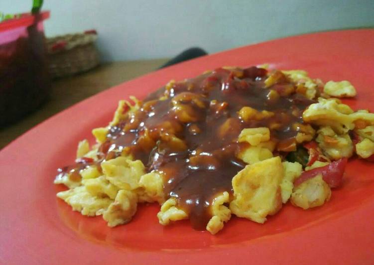 Resep Fuyonghai Siram Saus Pedas Manis Vegetarian Anti Gagal