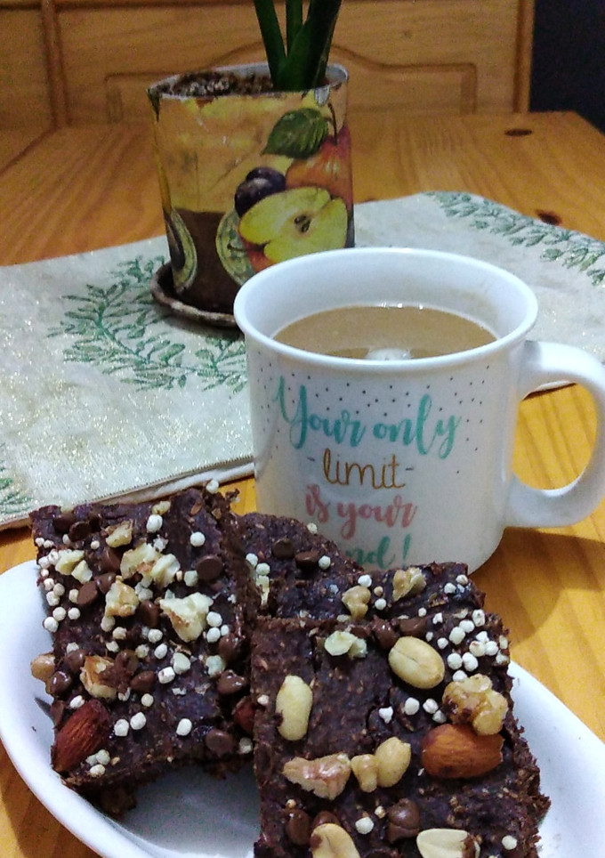 Una foto de Brownie Saludable Choco-Plátano