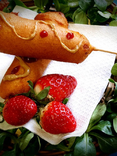 Una foto de Corean corndog