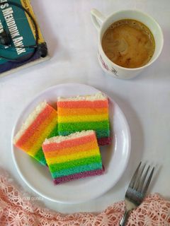 Foto resep Rainbow cake kukus