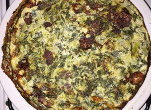 Una foto de Tortilla de Pak Choi