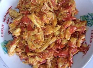 Foto resep Ayam Suwir Mercon (Isian Cireng/Nasi Bakar)
