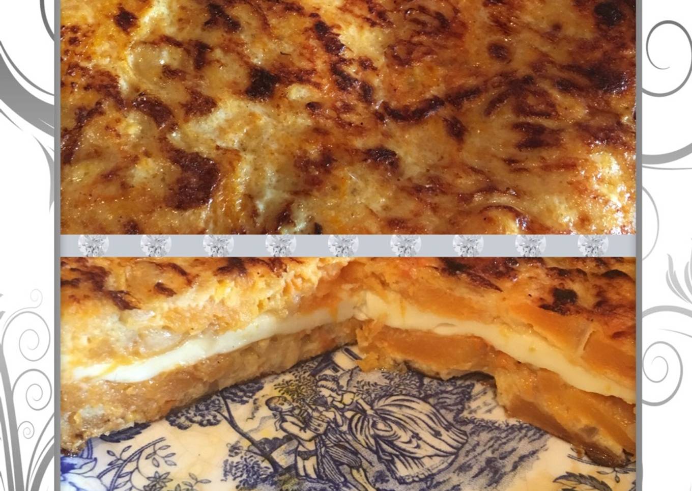 Tortilla de calabaza con queso
