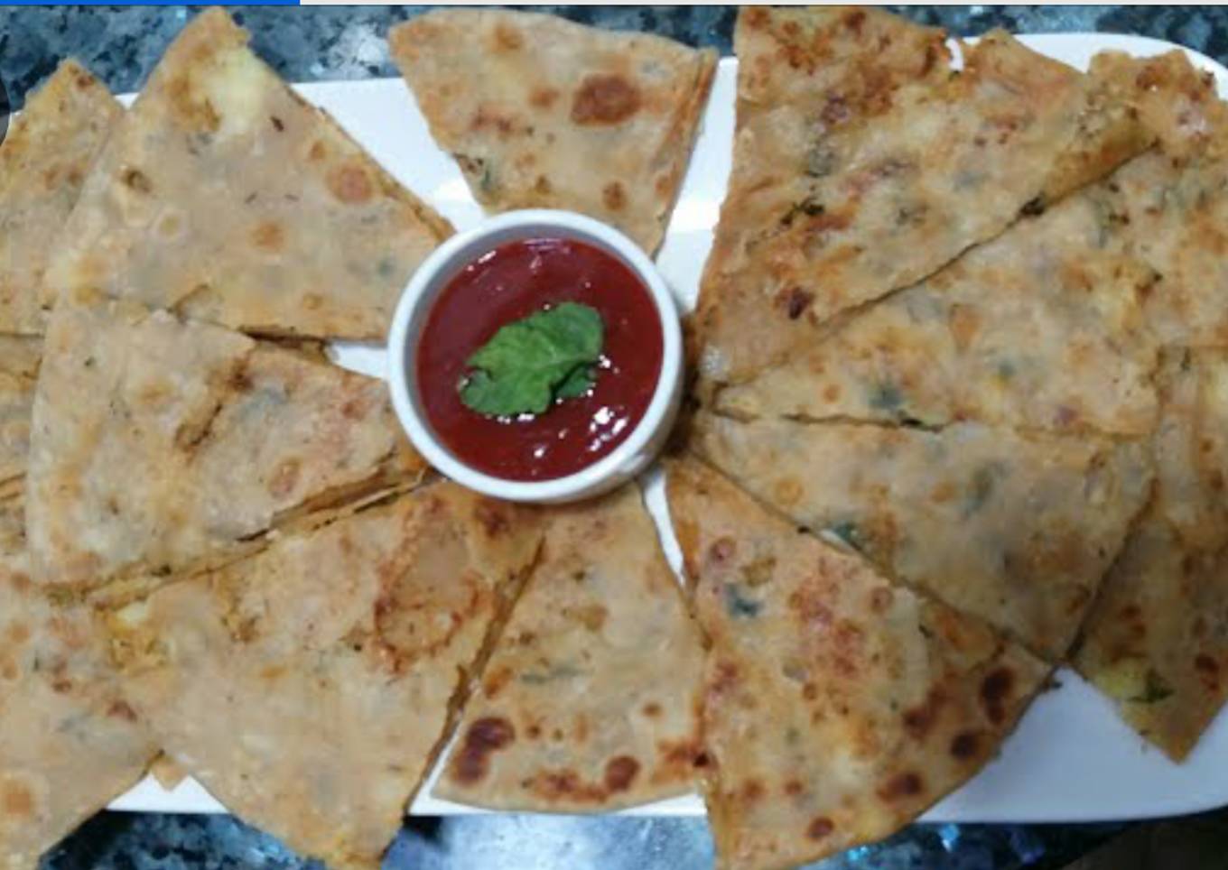Asian potatoes paratha
