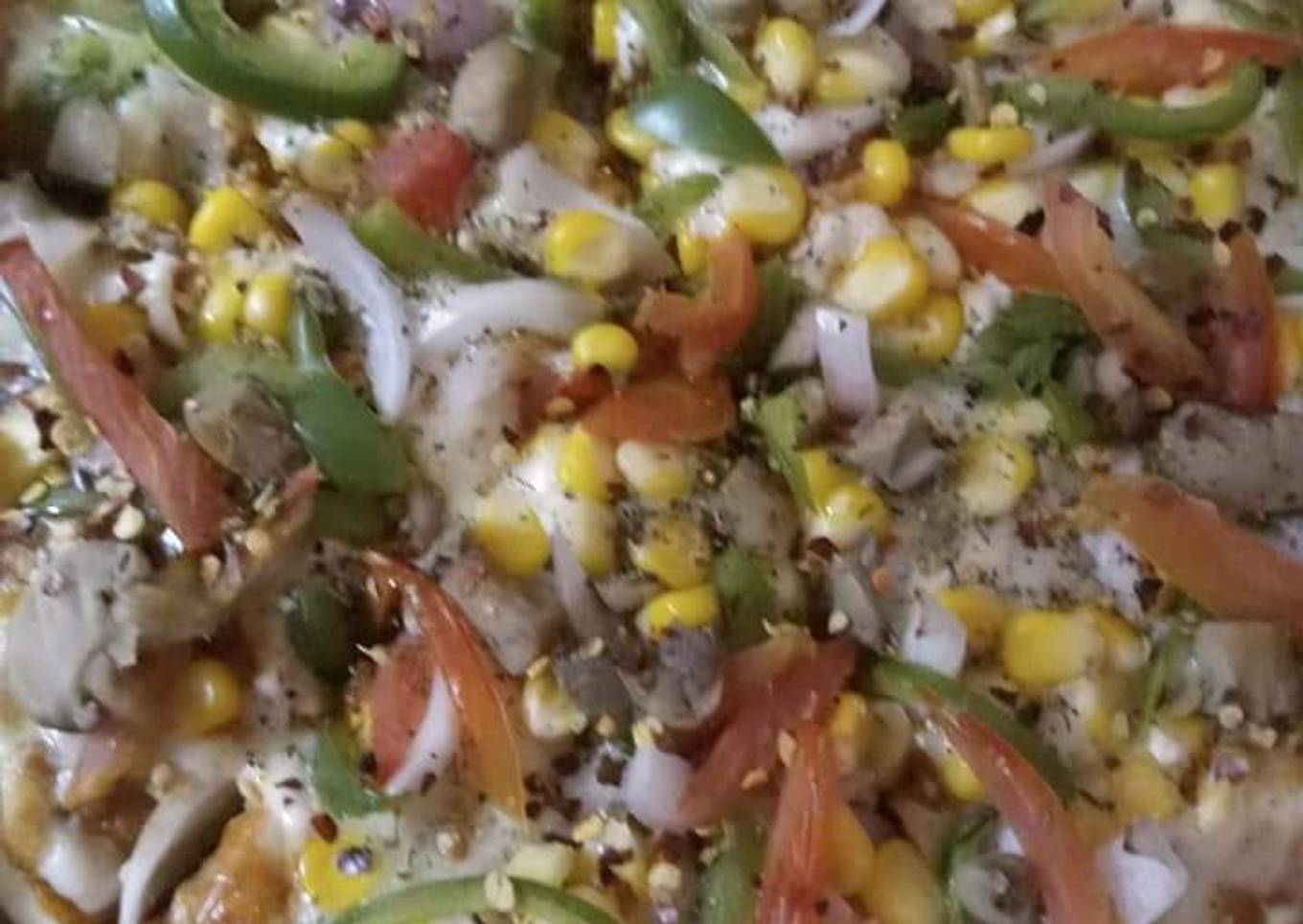 Kadhai cheese pizza