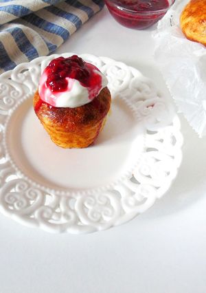 O poză a rețetei Papanași cu brânză la cuptor.