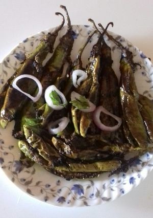 A picture of Stuffed brinjal fry.