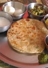 A picture of Traditional thali of bihar.