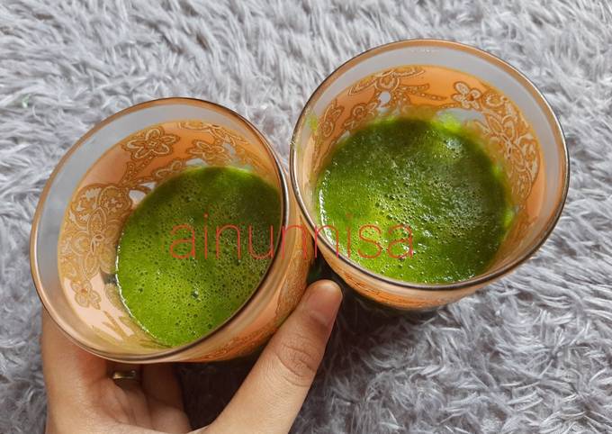 Cara Gampang Menyiapkan Green smoothies (pakcoy-nanas), Lezat Sekali