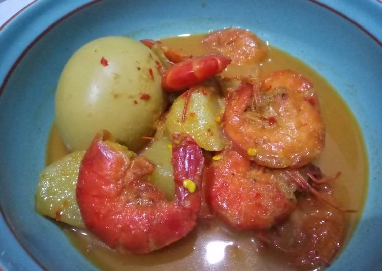 Bahan Menyiapkan Gulai Udang khas Padang, Bikin Ngiler