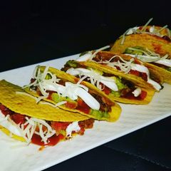 A picture of Beefy Bean Tacos.