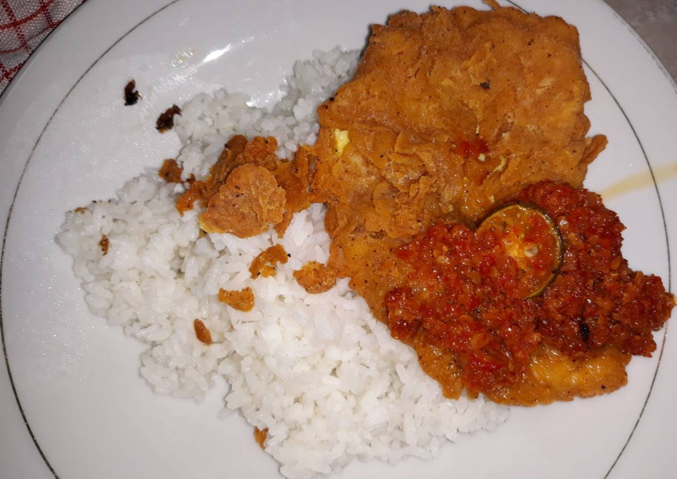 Telur geprek simpel